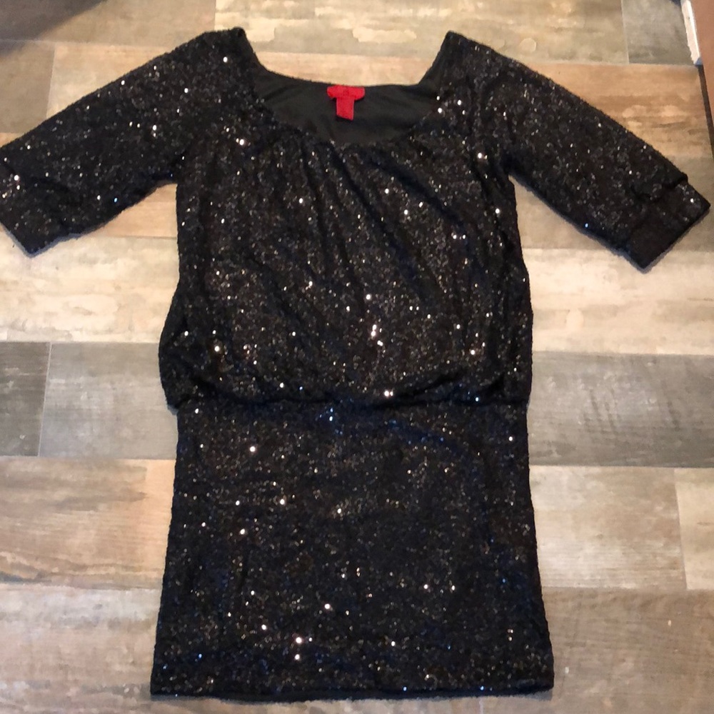 Black Sequin Dress